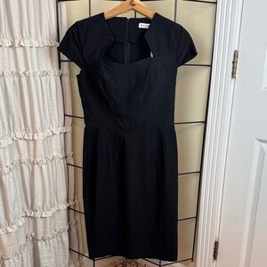 Grace Karin Womens Pencil Dress Black Cap Sleeve Sweetheart Neck Stretch LBD M